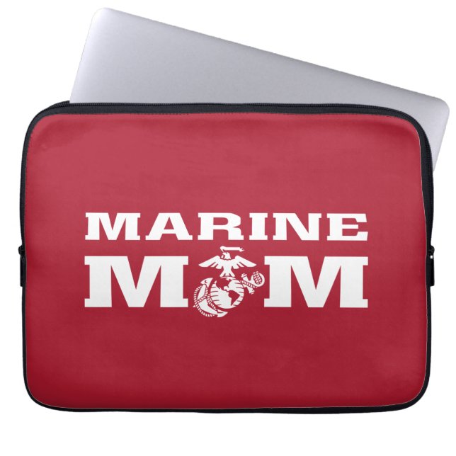 Marines Mom Laptop Sleeve (Front)