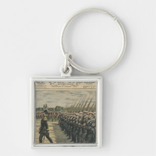 Marines on parade at the review of the 14th keychain