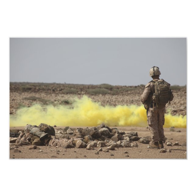 Marines provide security photo print (Front)