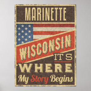 Marinette Wisconsin Poster