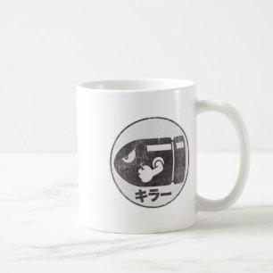 Mario Bullet Bill Distressed Kanji Logo  Coffee Mug