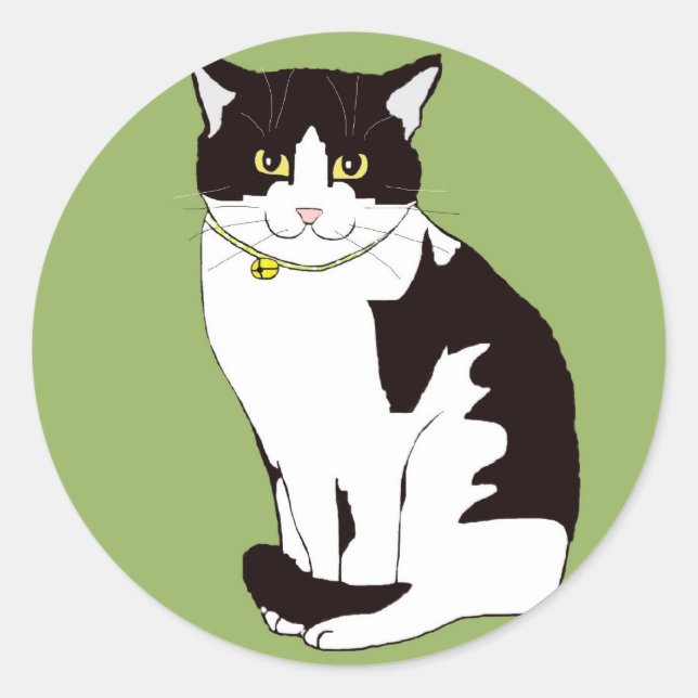 Mario da Cat Classic Round Sticker (Front)
