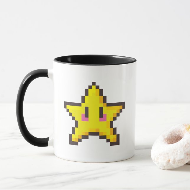 mario star mug (Avec donut)