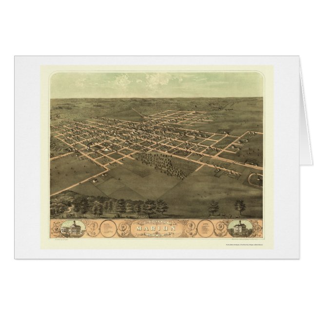 Marion, carte panoramique d'IA - 1868 (Devant horizontal)