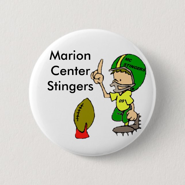 Marion Centre Football 2 Inch Round Button (Front)