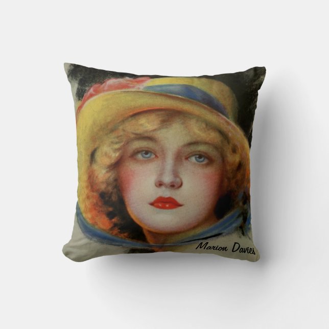 Marion Davies, Famous Film Star Throw Pillow (Front)