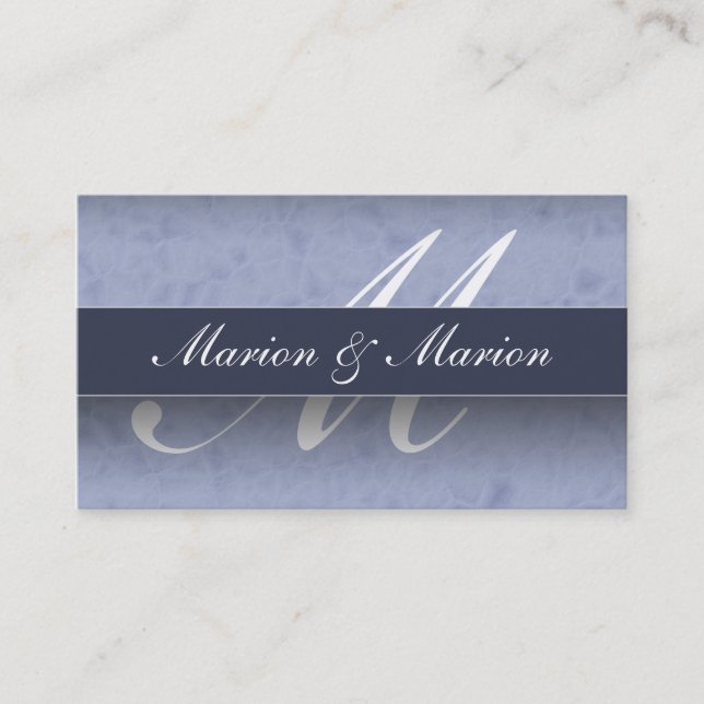 Marion & Marion Blue Business Card (Front)