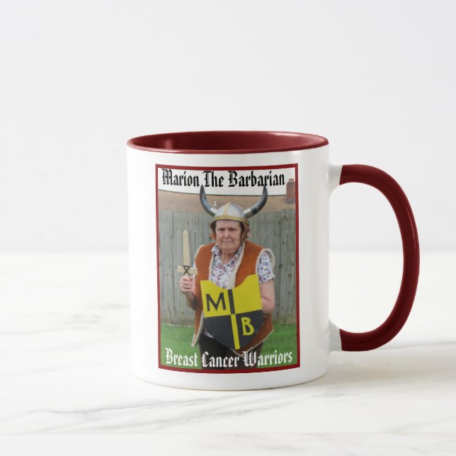 Marion The Barbarian Breast Cancer Warrior Mugs (Right)