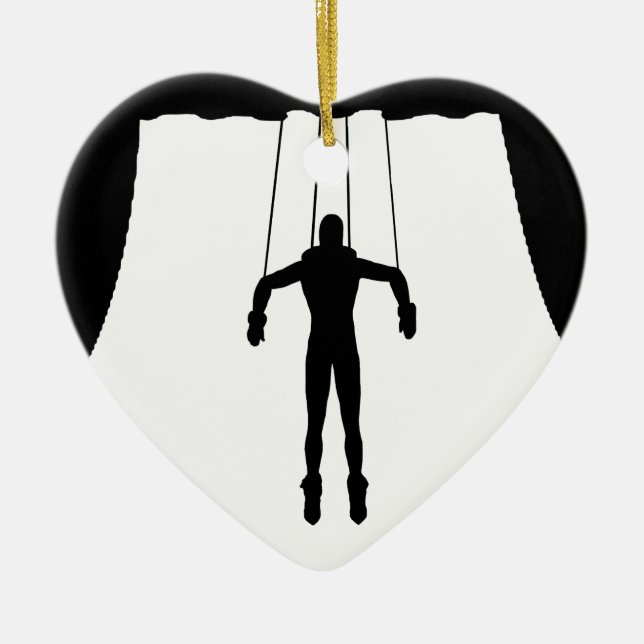 Marionette Puppet Ceramic Ornament (Front)