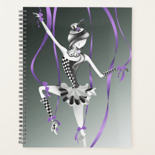 Marionnette de ballerine fantaisiste Rubans violet
