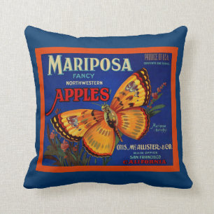 Mariposa Apples Throw Pillow