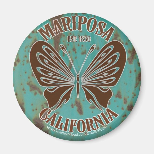 Mariposa Magnet 6 Round (Front)