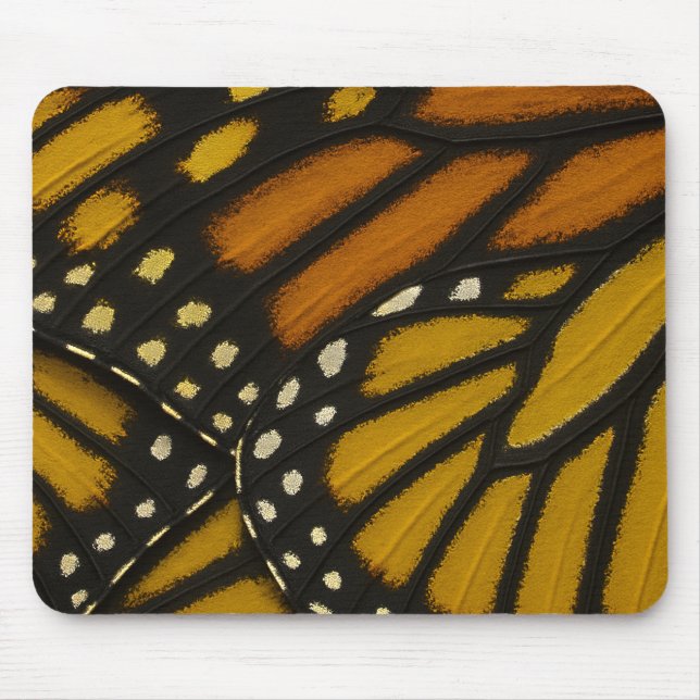 Mariposa Orange & Yellow Monarch Butterfly Wing Mouse Pad (Front)