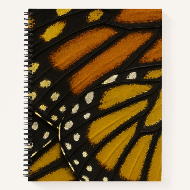 Mariposa Orange & Yellow Monarch Butterfly Wing Notebook (Front)