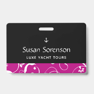 Maritime Anchor Pro Damask Badge