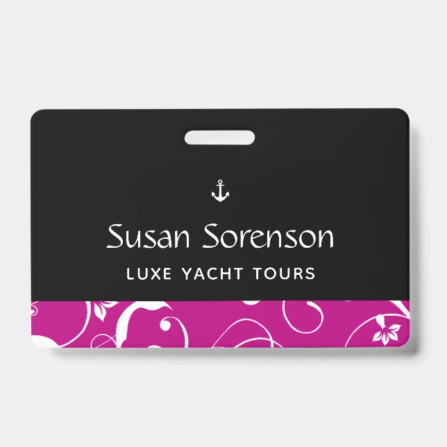 Maritime Anchor Pro Damask Badge (Front)