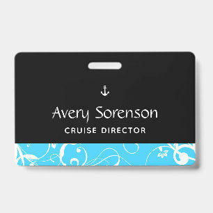 Maritime Anchor Pro Damask Badge