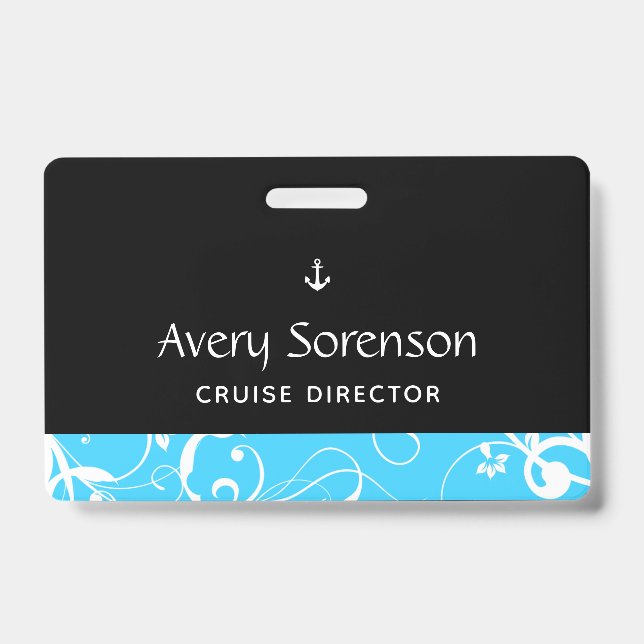 Maritime Anchor Pro Damask Badge (Front)