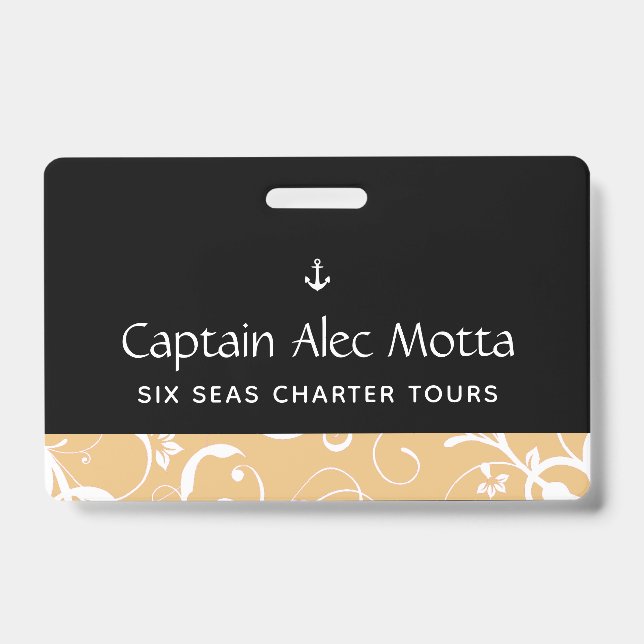 Maritime Anchor Pro Damask Badge (Front)