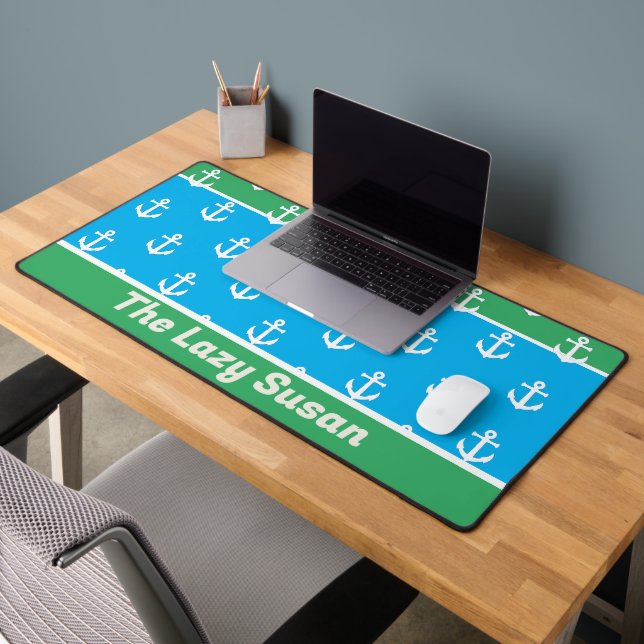 Maritime Anchors Personalized Desk Mat (Office 2)
