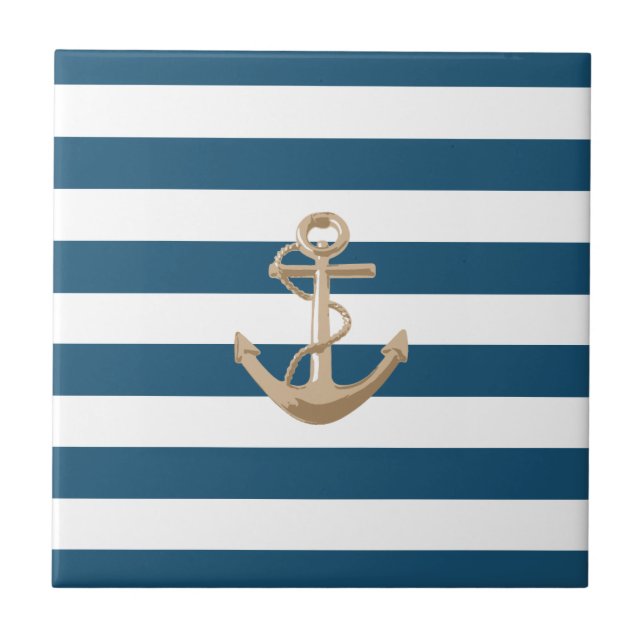 Maritime and Nautical with Anchor - Photo Tile (Front)