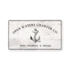 Maritime Boat Anchor Rustic Wood Business Card
