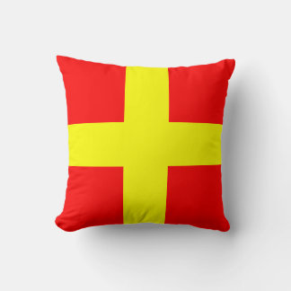 Maritime Flag R — Romeo Throw Pillow