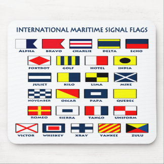 Maritime Flag Signals Mousepad
