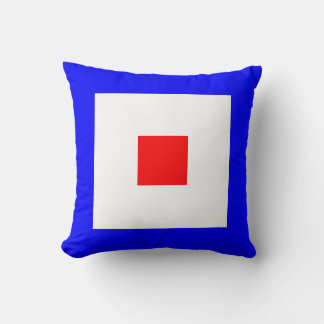 Maritime Flag W — Whiskey Throw Pillow