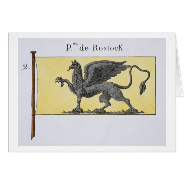 Maritime Flag with Griffin Emblem denoting de Rost (Front Horizontal)