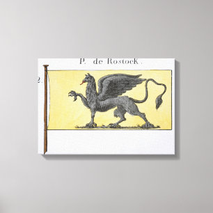 Maritime Flag with Griffin Emblem denoting de Rost Canvas Print