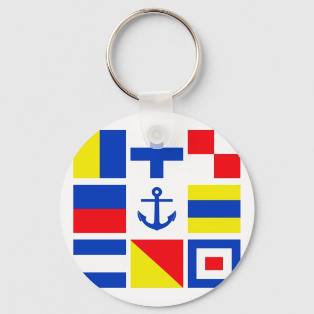 Maritime flags key chain (Front)