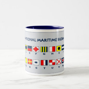 Maritime flags Two-Tone coffee mug