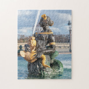 Maritime Fountain at place de la Concorde - Paris Jigsaw Puzzle