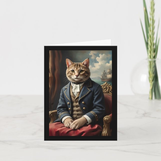 Maritime Meow Sticker  Card (Front)