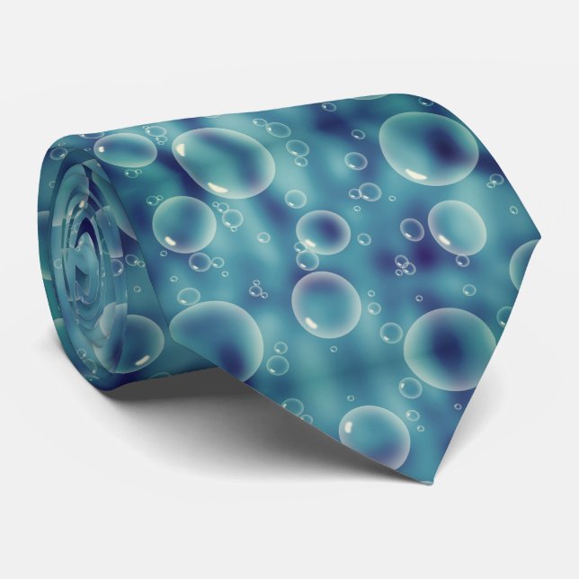 Maritime Modern Water Bubble Pattern Tie (Rolled)
