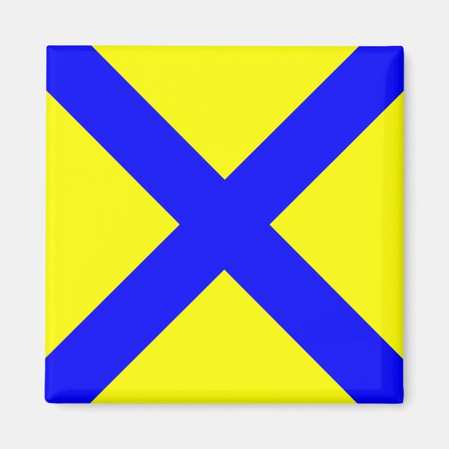 maritime nautical alphabet number five symbol flag magnet (Front)
