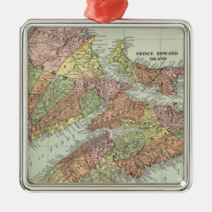 Maritime Provinces of Canada Metal Ornament