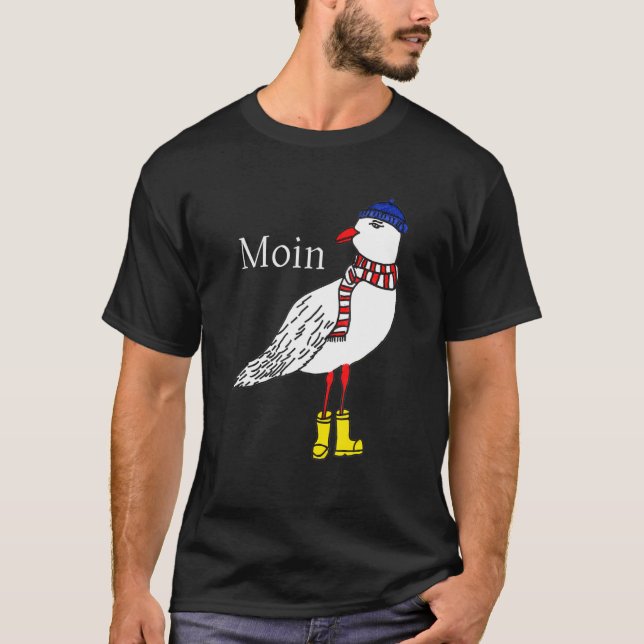 Maritime Style Seagull With Hat Scarf And Boots No T-Shirt (Front)