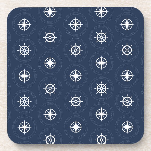 Maritime Tool Pattern Coaster (Front)