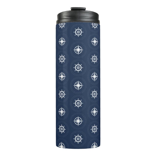 Maritime Tool Pattern Thermal Tumbler (Front)