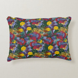 Maritime Undersea Colourful Fish Red Yellow Seawee Accent Pillow