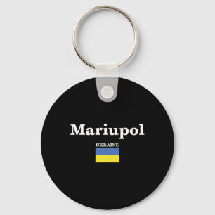 Mariupol Ukraine And The Ukrainian Flag Of Ukraine Keychain