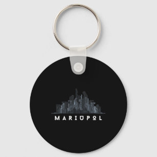 Mariupol Ukraine Flag Ukrainian City Cyrillic Keychain
