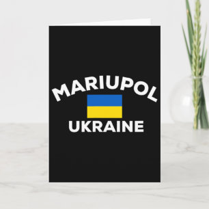 Mariupol Ukraine Ukrainian Flag City  Card