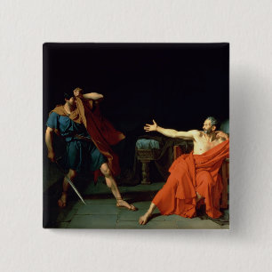 Marius at Minturnae, 1786 (oil on canvas) 2 Inch Square Button