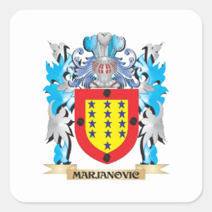 Marjanovic Coat of Arms - Family Crest Square Sticker