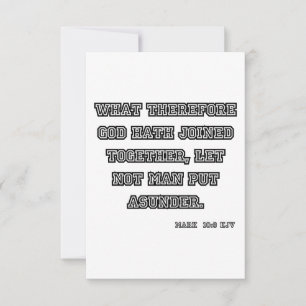 Mark 10:9 KJV Bible Scripture Greeting Card