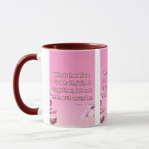 Mark 10:9 KJV Bible Scripture Pic Two-Tone Mug