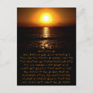 Mark 11:22-24 Postcard